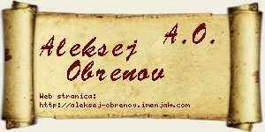 Aleksej Obrenov vizit kartica